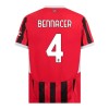 Conjunto (Camiseta+Pantalón Corto) AC Milan Bennacer 4 Primera Equipación 2024-25 - Niño